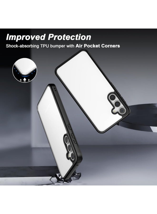 جراب شفاف لهاتف سامسونج جالاكسي A17، ظهر صلب شفاف من البولي كربونات وممتص للصدمات من البولي يوريثين الحراري الناعم [لا يصفر] جراب حماية رفيع مضاد للصدمات لهاتف سامسونج جالاكسي A17 - Image 5